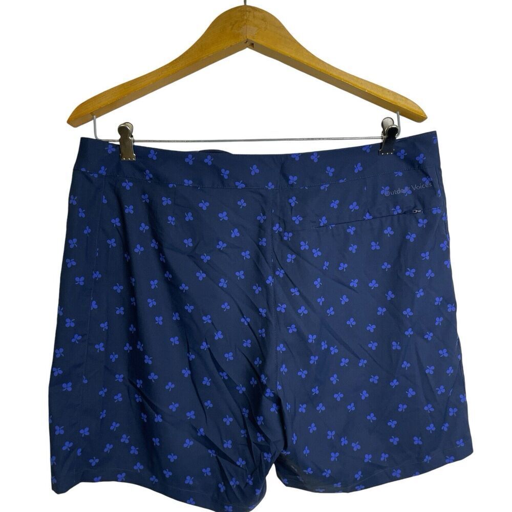 Outdoor Voices Solarcool Board Shorts Blue Clover Beach Quick Dry Mens XL